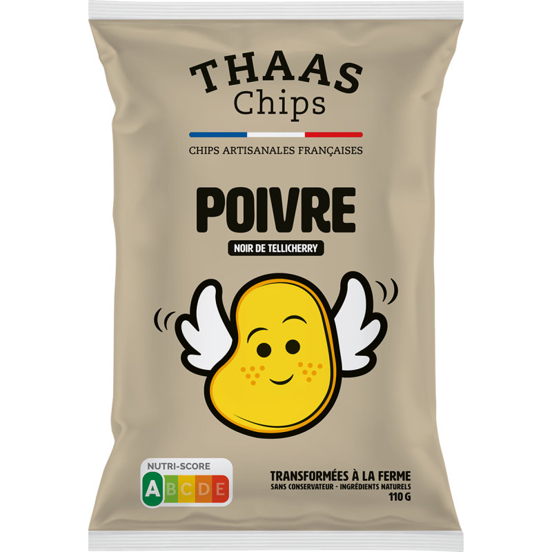 CHIPS THAAS POIVRE 110 GR CARTON